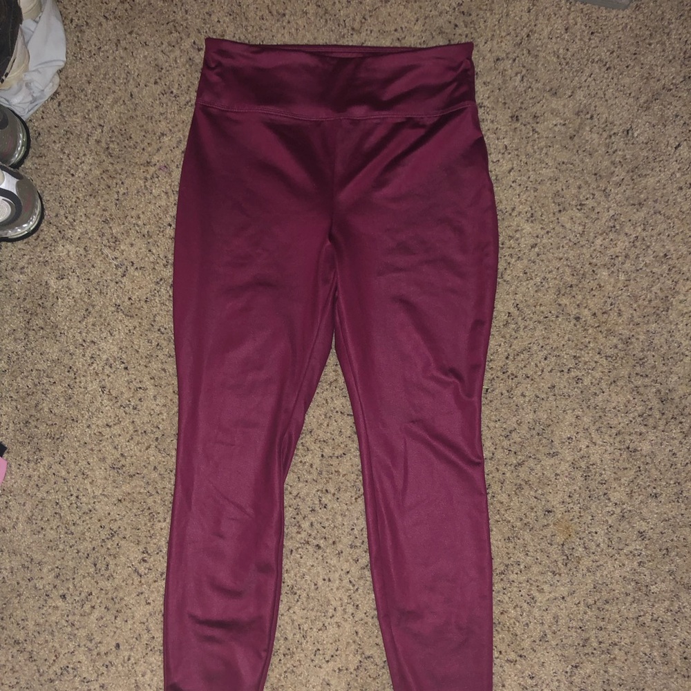 red velvet leggings